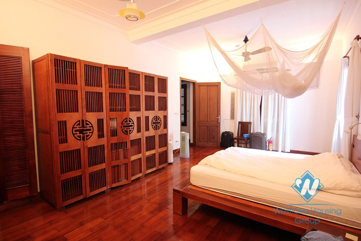 Beautiful house with large yard for rent on Dang Thai Mai, Tay Ho, Hanoi